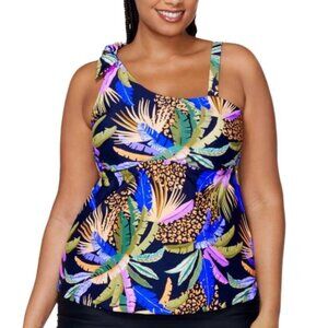 Raisins Plus Size Rimini Swim Tankini Size 22W | NWT | Full Coverage